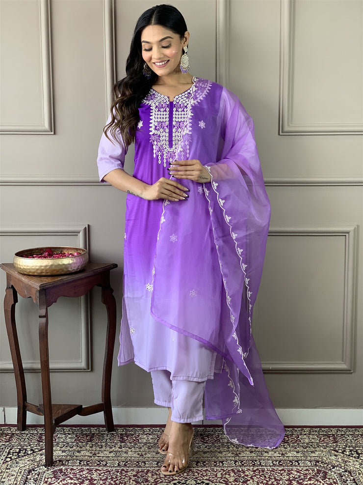 Beautiful  Designer Kurta  With Pant And Dupatta