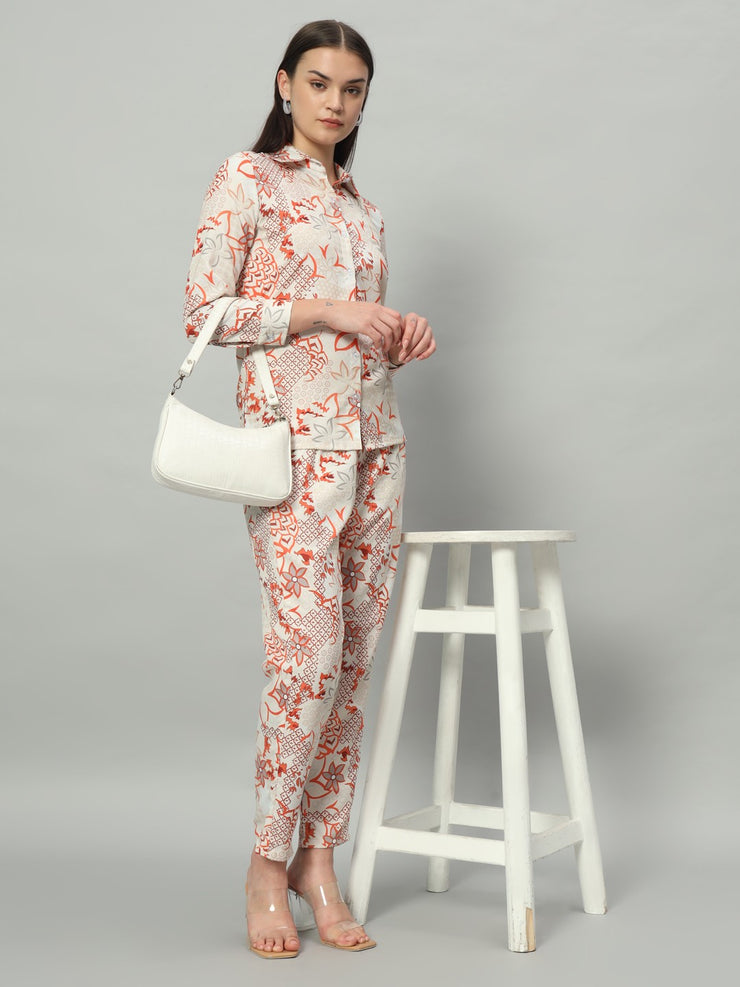 Designer Floral Printed Two Piece Co-ord