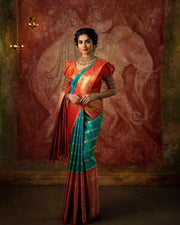 Beautiful Banarasi Multicolour Soft Lichi Silk Saree