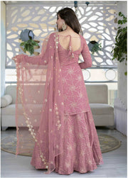 Exclusive Light Colour Embroidary Designer Shalwar Kameez Lehenga Suits