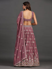 Lavender Georgette Party Look Elegant Lehenga Choli