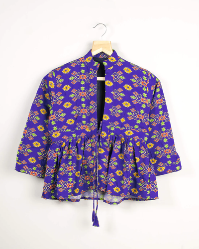 Purple Colour Patola Jacket For Women's