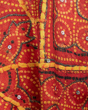 Red Colour Gamthi Printed Jacket For Women's