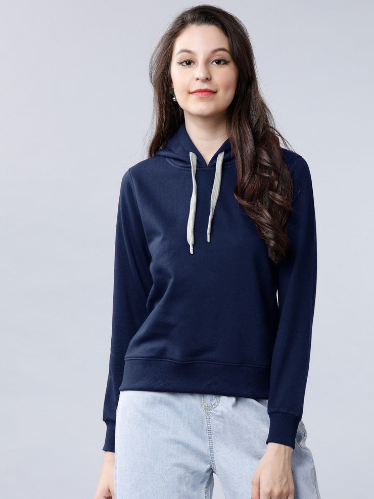 Blue Colour High Quality Premium Hoodie For Women's