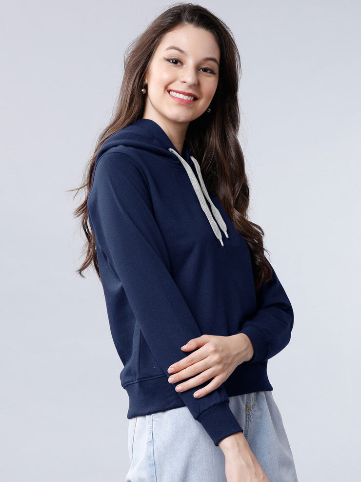 Blue Colour High Quality Premium Hoodie For Women's