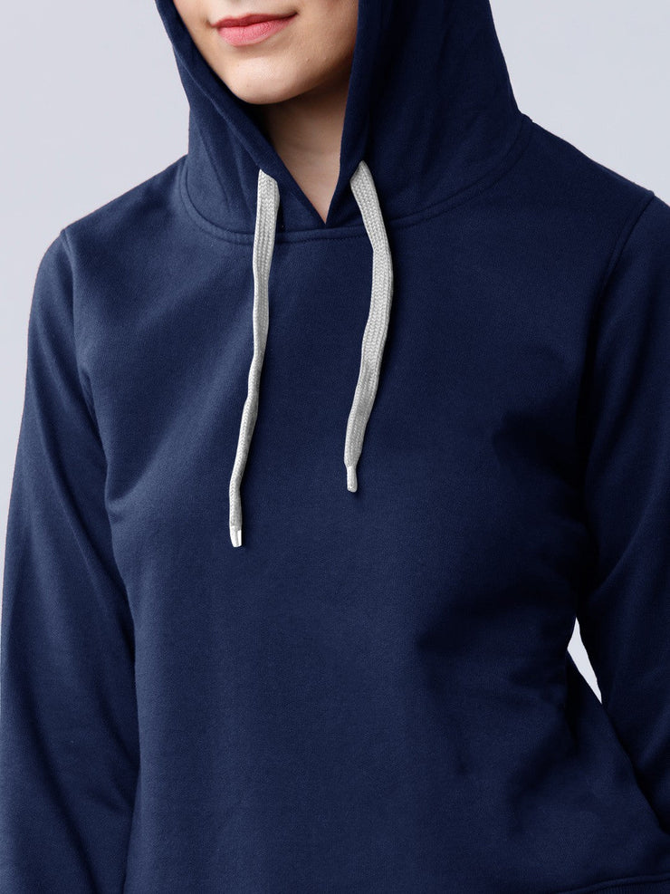 Blue Colour High Quality Premium Hoodie For Women's