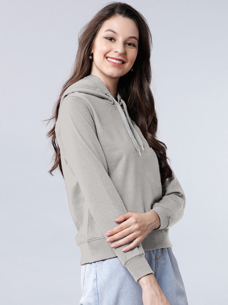 Grey Colour High Quality Premium Hoodie For Women's