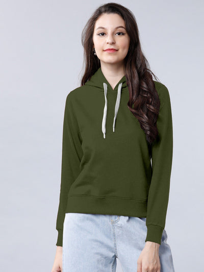 Mahendi Colour High Quality Premium Hoodie For Women's