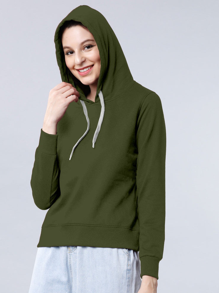 Mahendi Colour High Quality Premium Hoodie For Women's