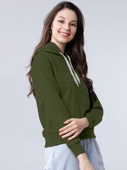 Mahendi Colour High Quality Premium Hoodie For Women's