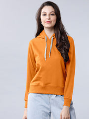 Orange Colour High Quality Premium Hoodie For Women's