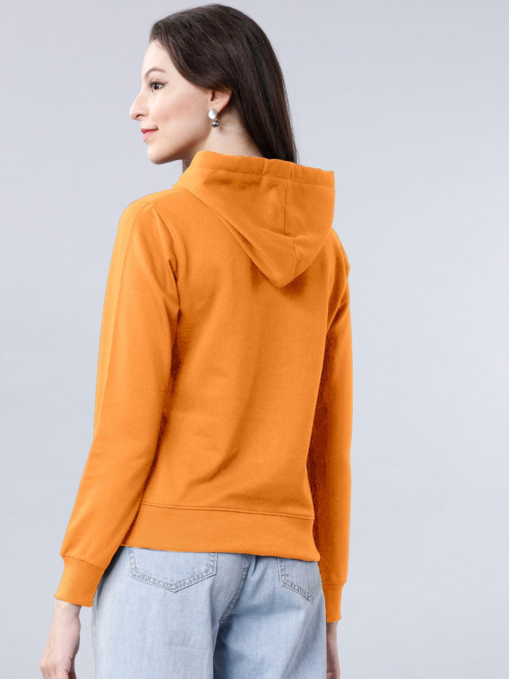 Orange Colour High Quality Premium Hoodie For Women's