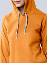 Orange Colour High Quality Premium Hoodie For Women's