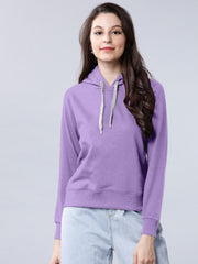 Purple Colour High Quality Premium Hoodie For Women's