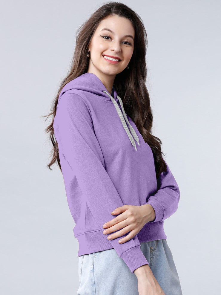 Purple Colour High Quality Premium Hoodie For Women's