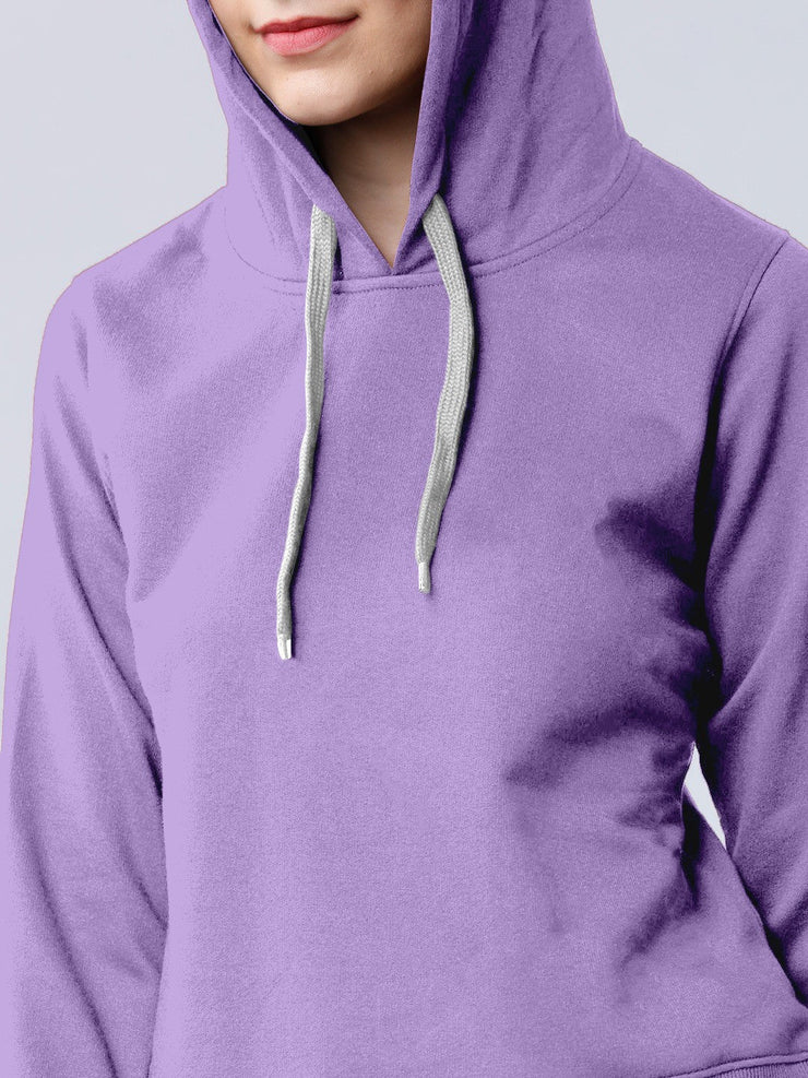 Purple Colour High Quality Premium Hoodie For Women's