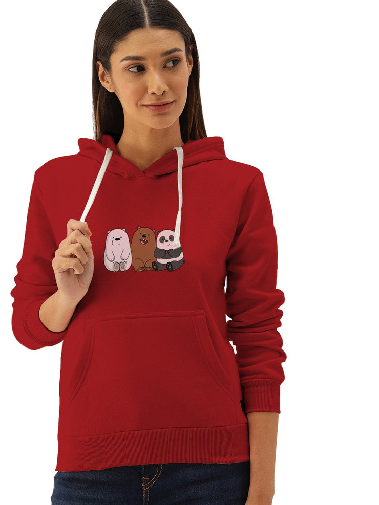 Panda Printed Premium Quality Hoodies For Women