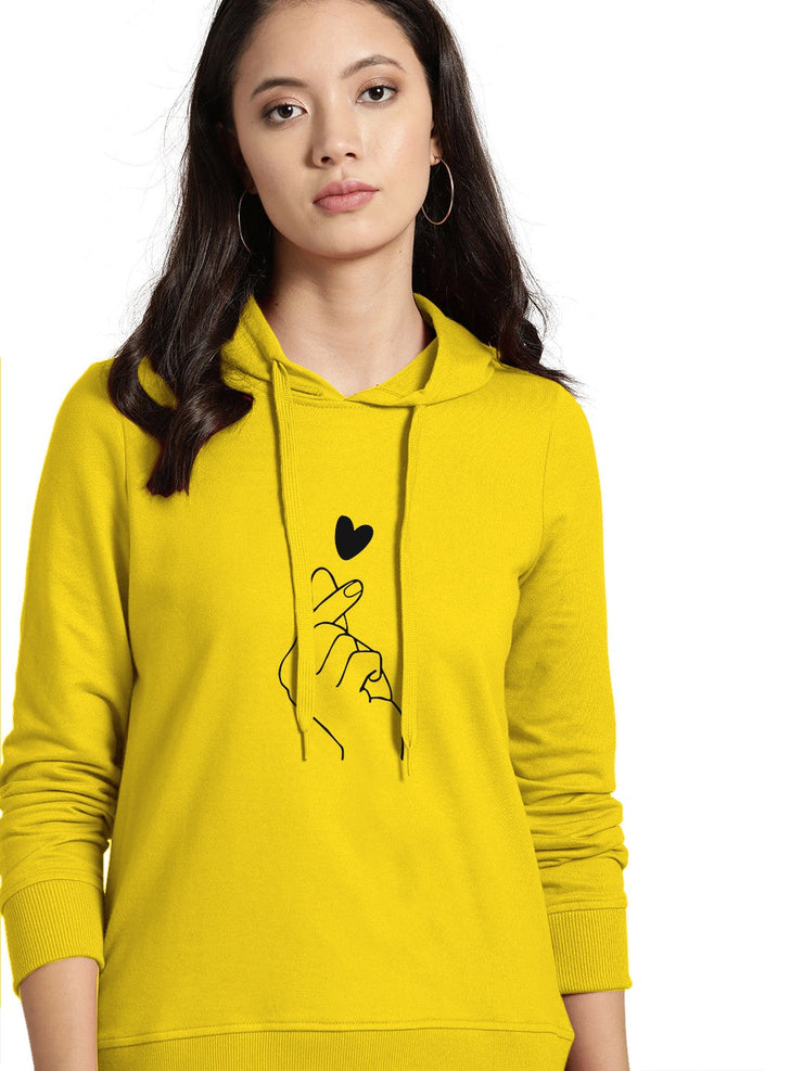 Love Print Premium Quality Hoodie for Women