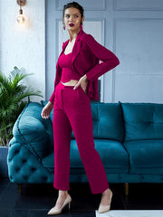 PINK JACKET TOP AND TROUSER CO-ORD SET